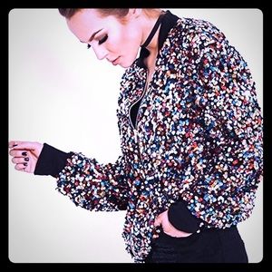 Sequin Bomber Jacket
